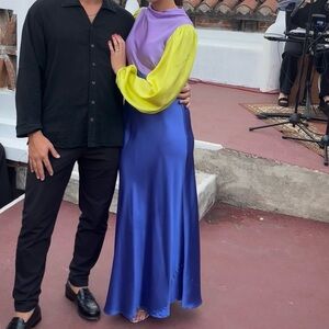 Vibrant Colorblock Maxi Dress